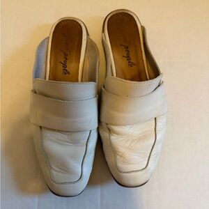 Free People Cream Slip-On Loafers